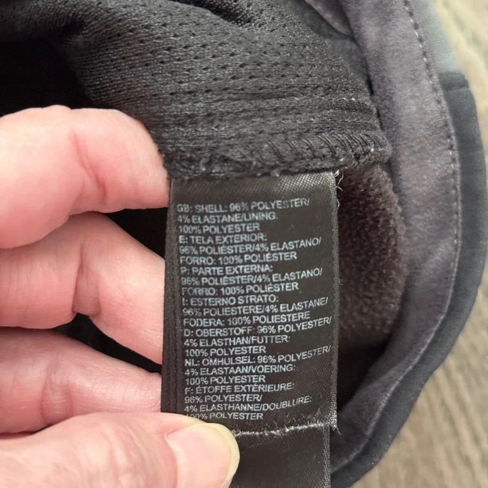 The North Face Softshell Jacket Grey Black Full Zip Outdoor Activewear small